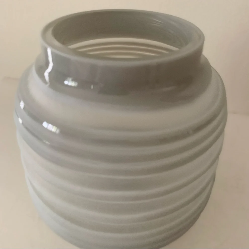 Lenox America by Design 5” Frosted Soft Gray Milk Glass Vase